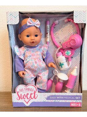 Baby Doll 12" Doctor Play Set Accessories and Outfit New in Box